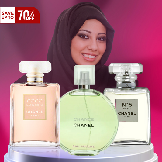 Coco Mademoiselle+Chanel Chance+Chanel N5